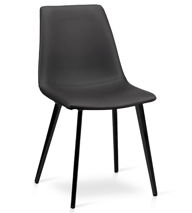 Faux Leather and Metal Dining Chair