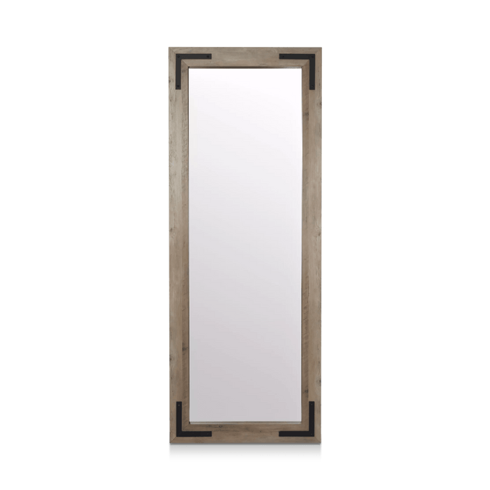 Wood and Metal Framed Mirror
