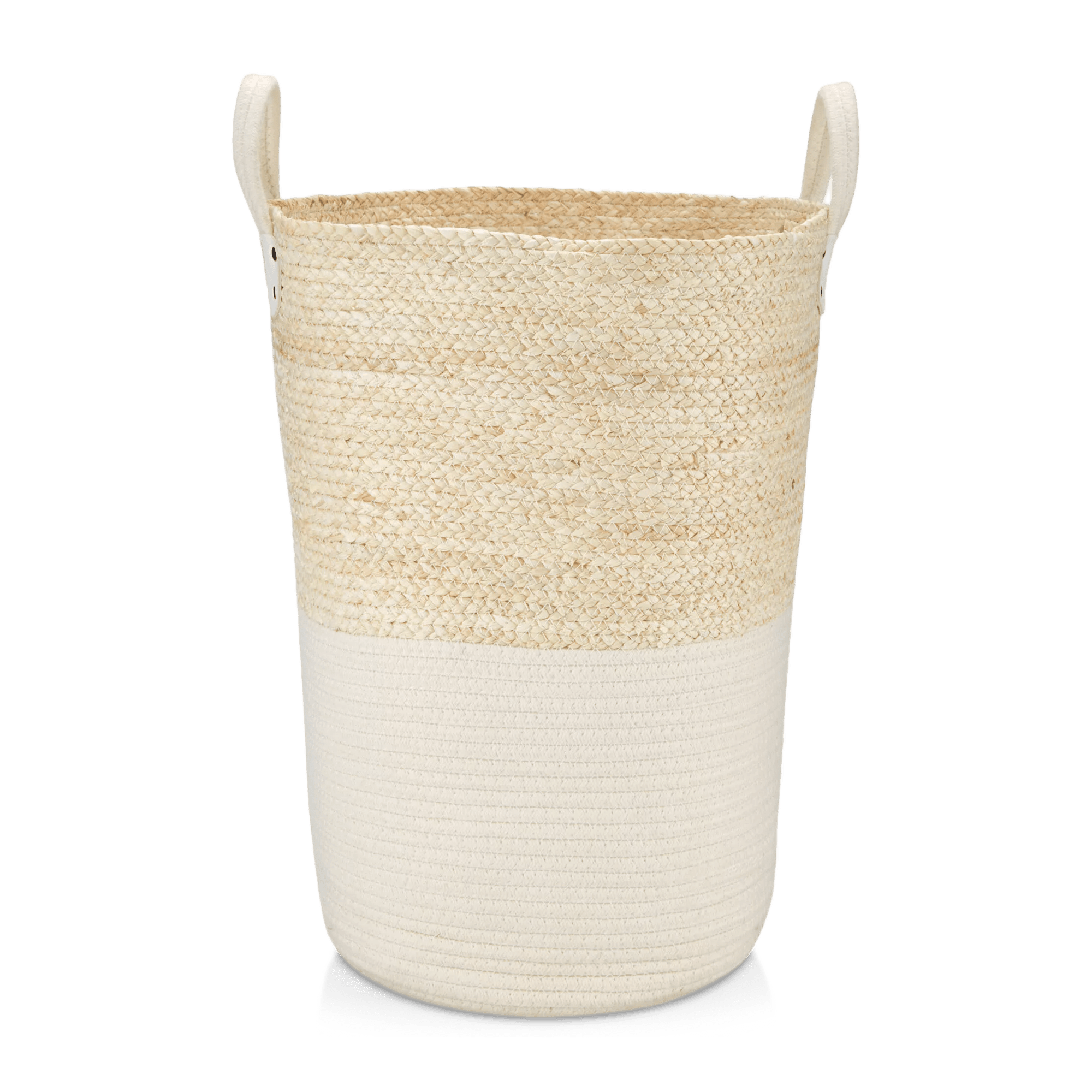 Panier à linge en fibre de maïs et en coton