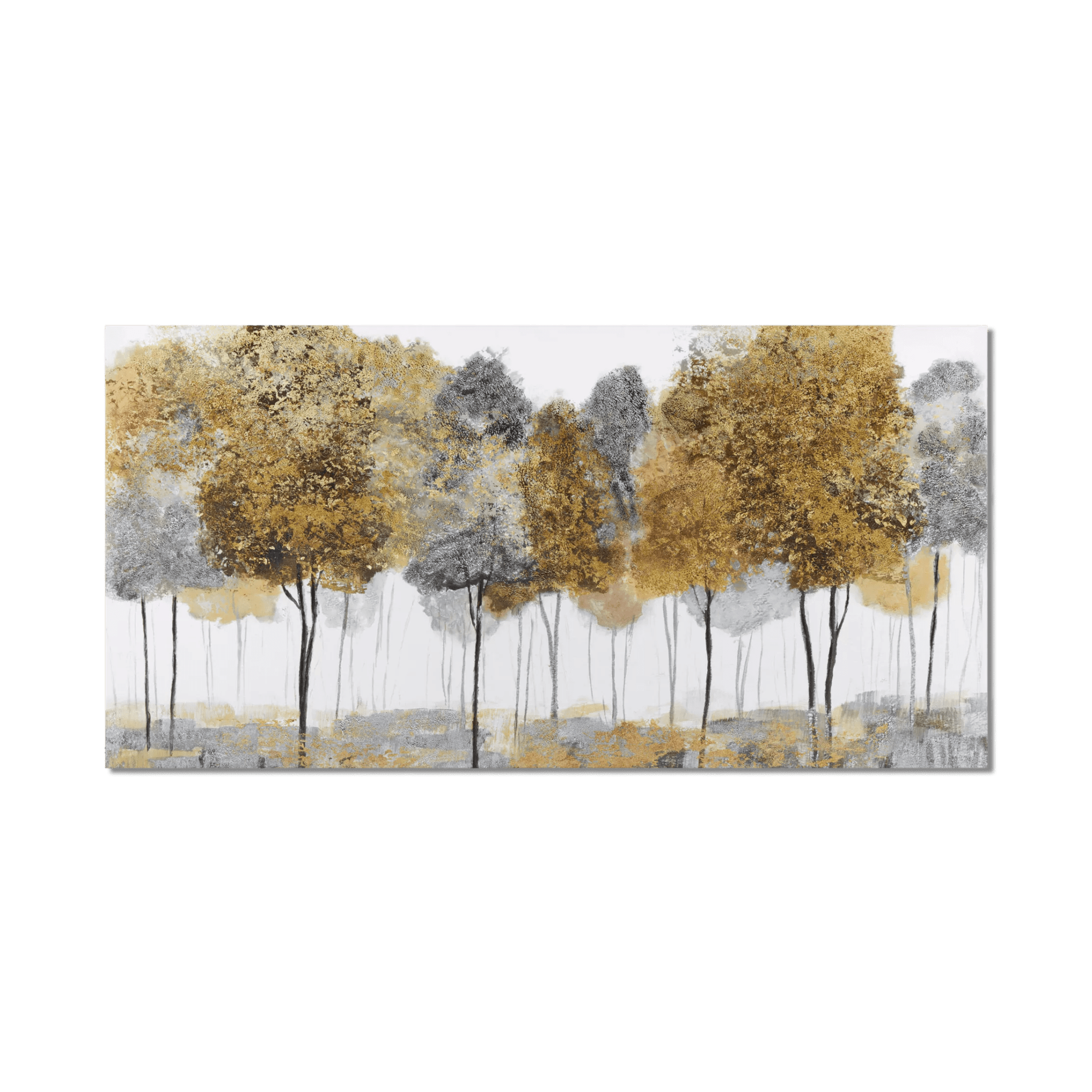 Tableau abstrait forêt embelli au gel