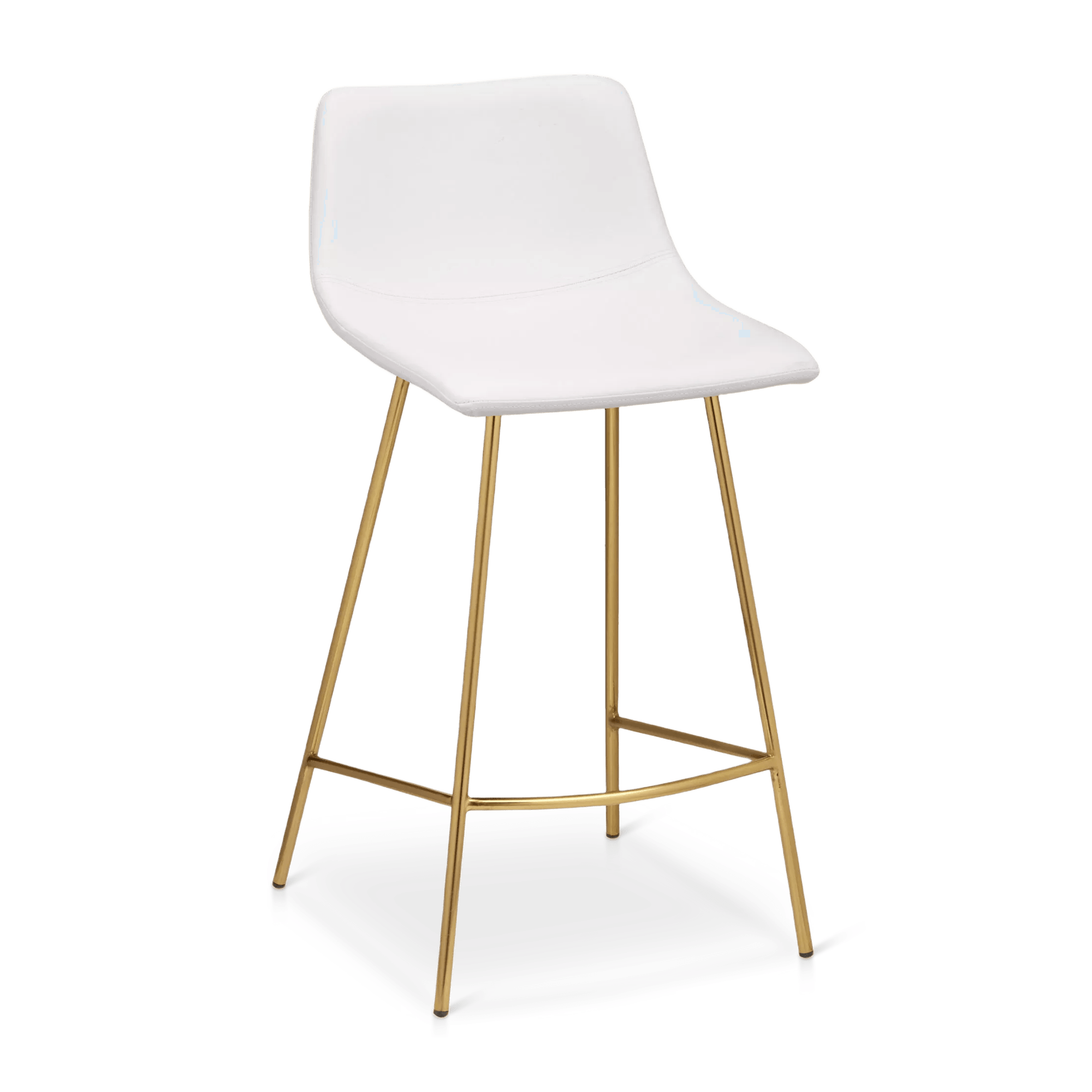Faux Leather and Metal Bar Stool