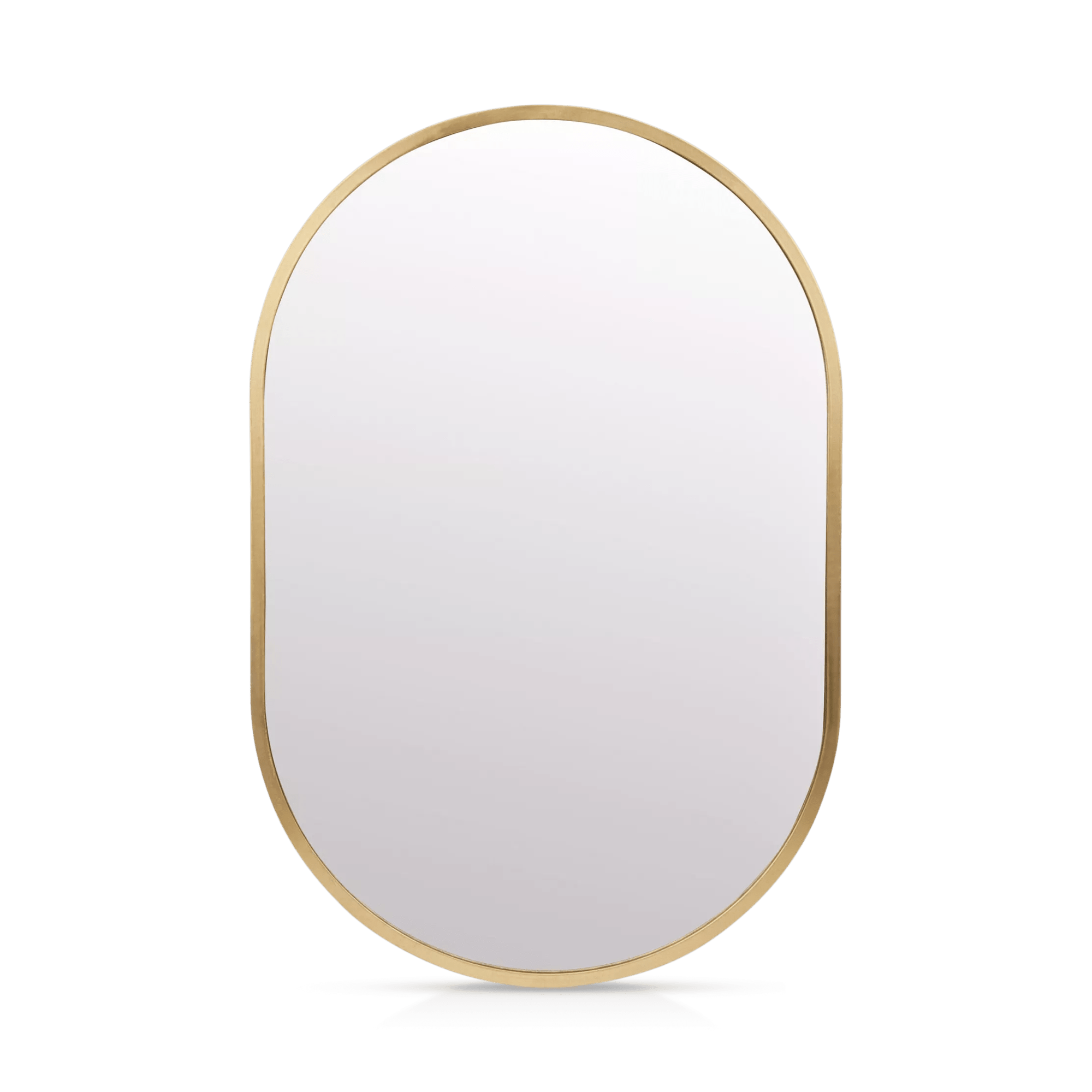 Miroir ovale avec cadre doré