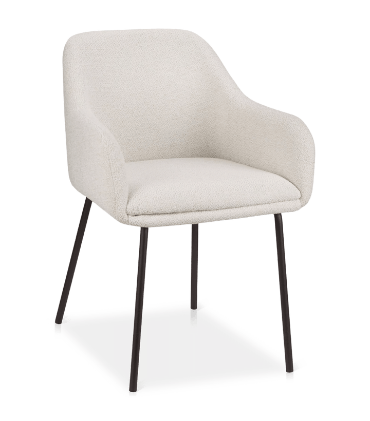 Chaise de salle à manger en tissu et en métal