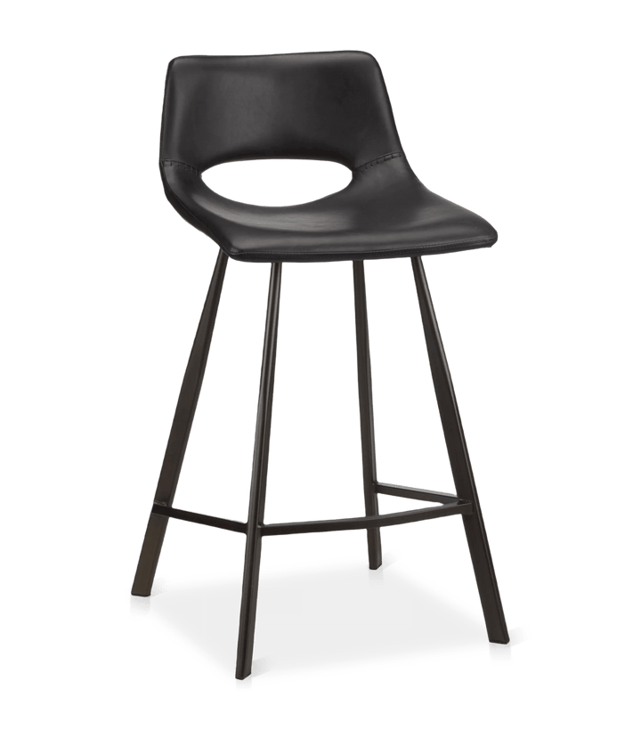 Tabouret de bar en similicuir et en métal