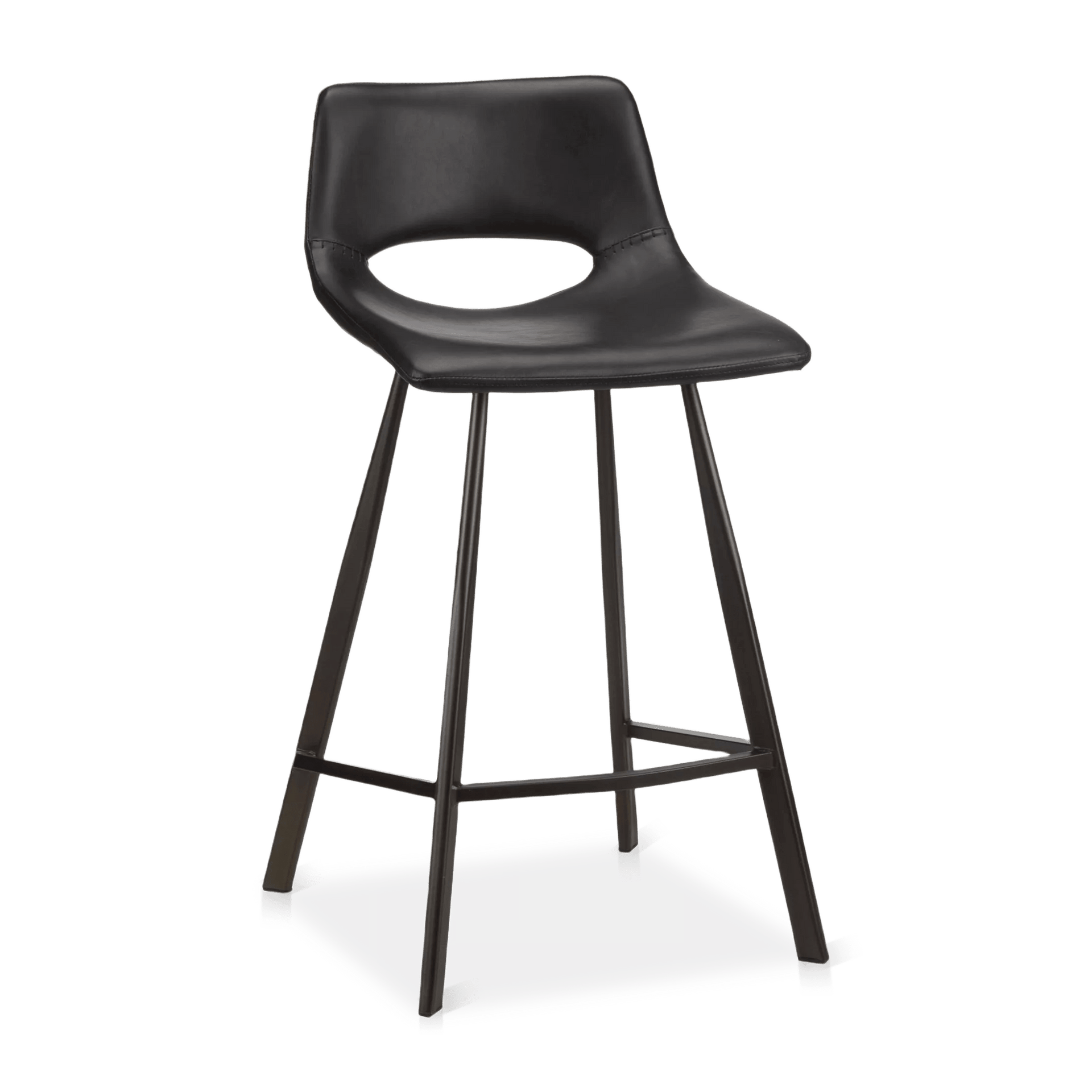 Tabouret de bar en similicuir et en métal