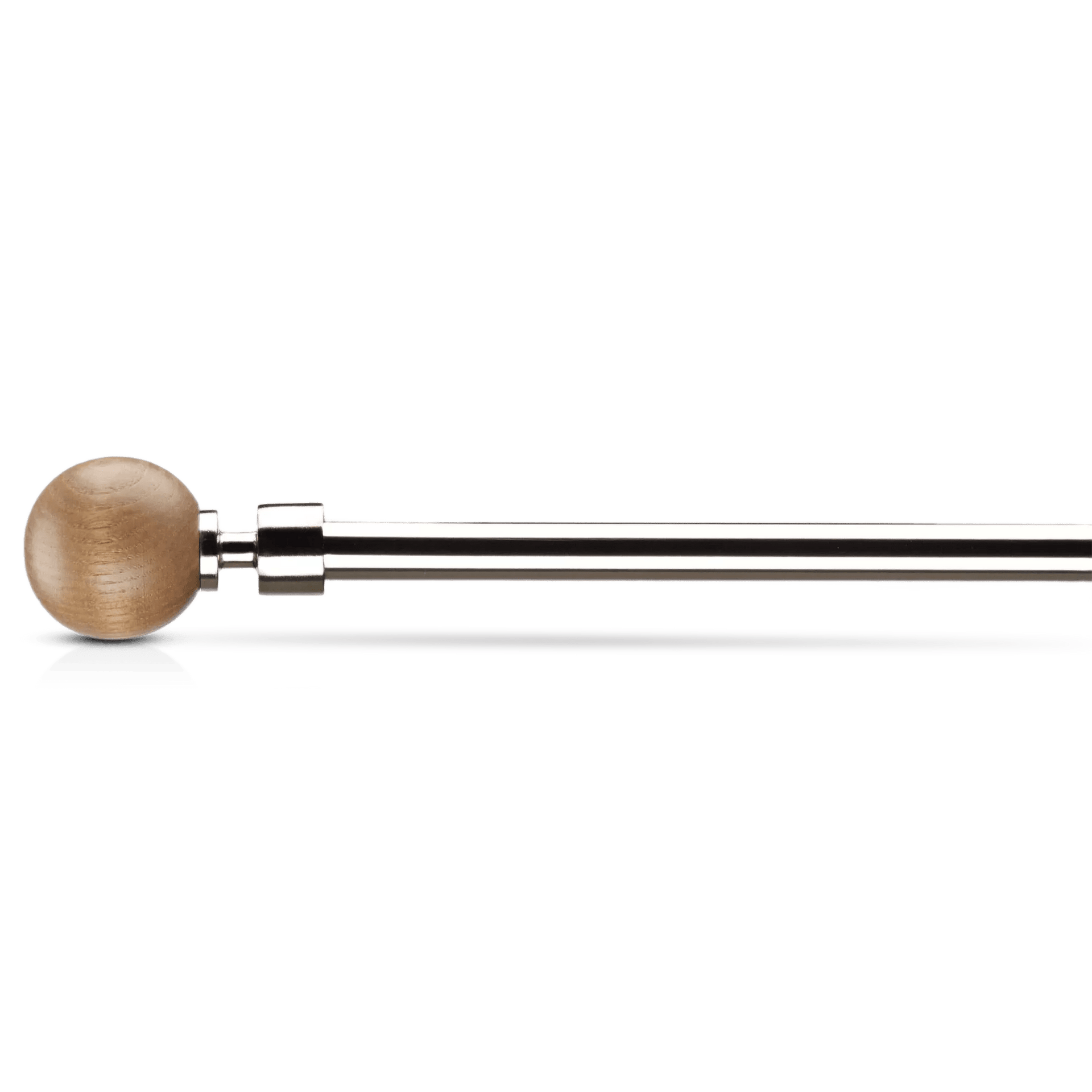 Ensemble de tringle à rideaux avec bois naturel - Diamètre 22/25 mm