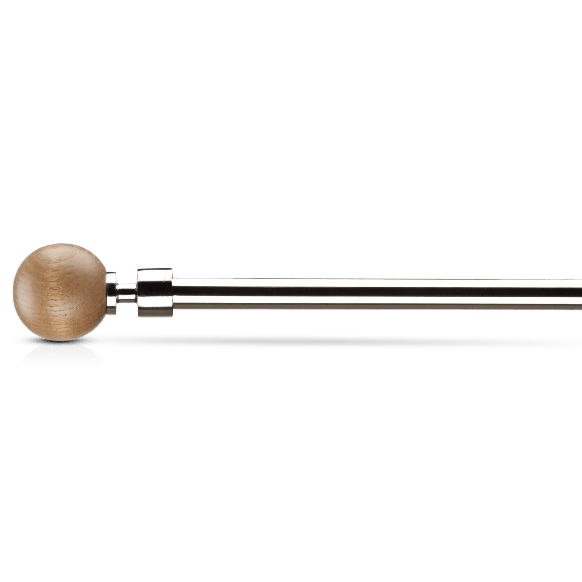 Ensemble de tringle à rideaux avec bois naturel - Diamètre 22/25 mm