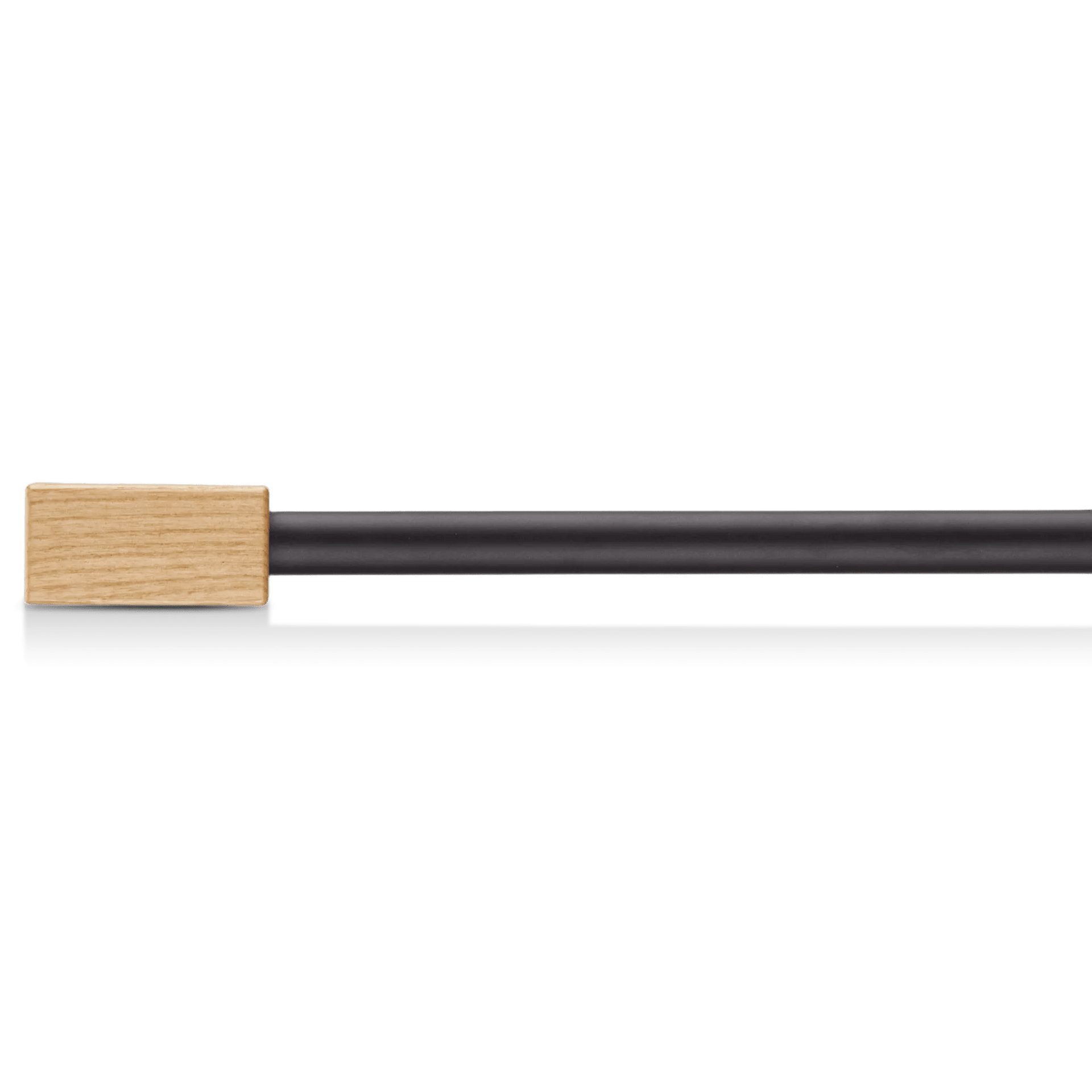 Ensemble de tringle à rideaux avec bois naturel - Diamètre 13/16 mm