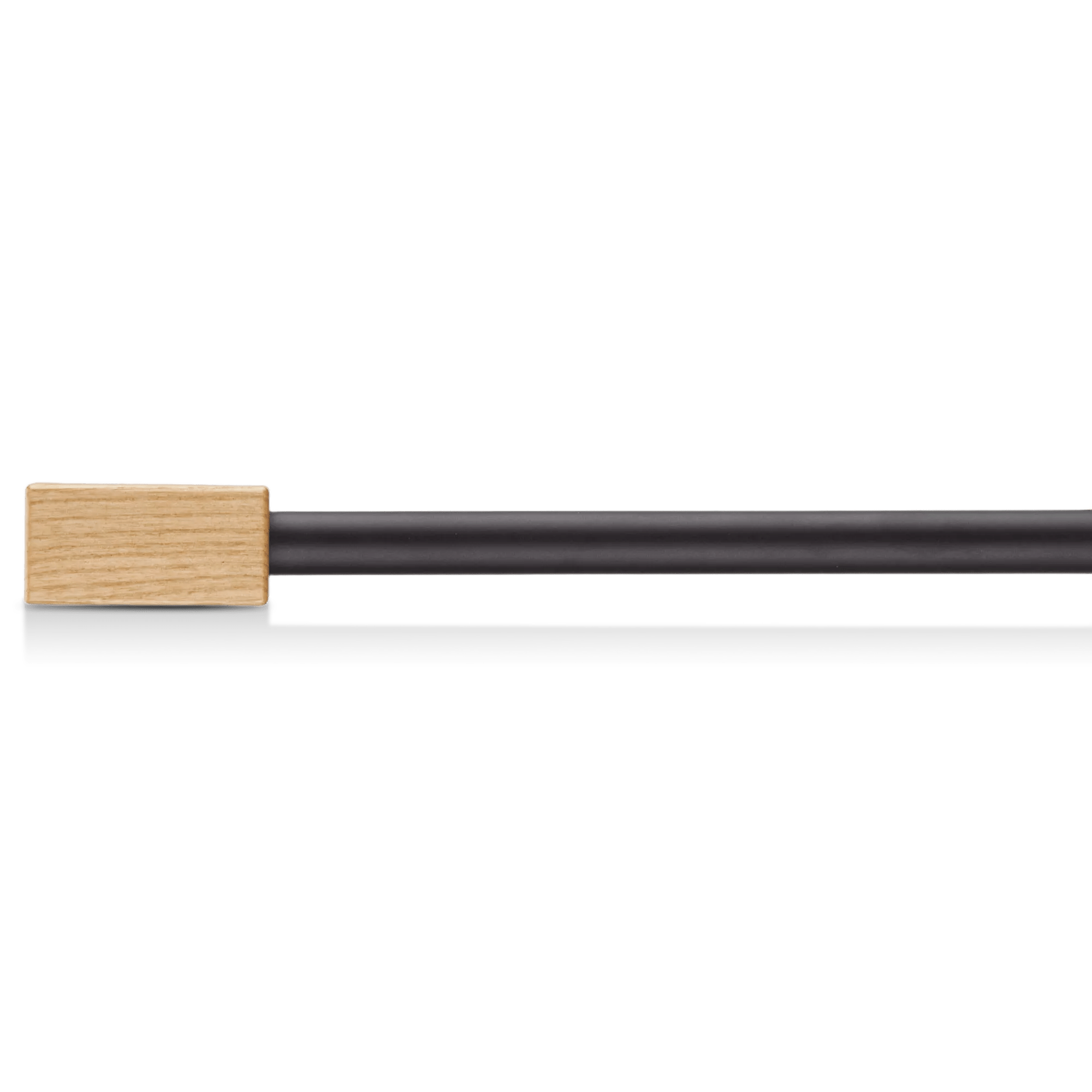 Ensemble de tringle à rideaux avec bois naturel - Diamètre 22/25 mm