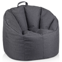 Fauteuil poire en toile Gris Foncé