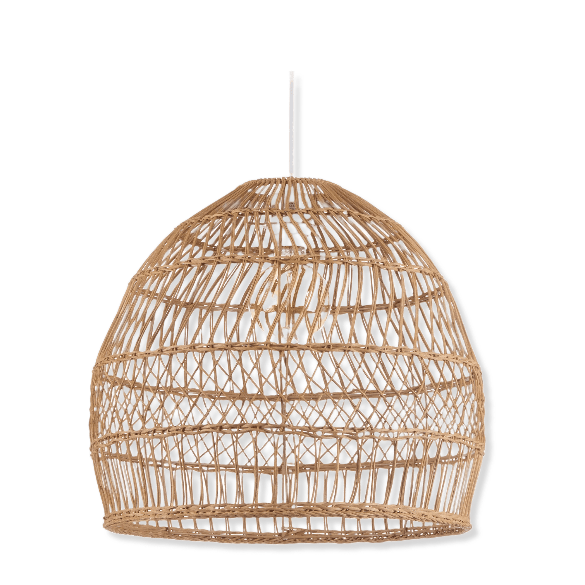 Lampe suspendue en rotin naturel