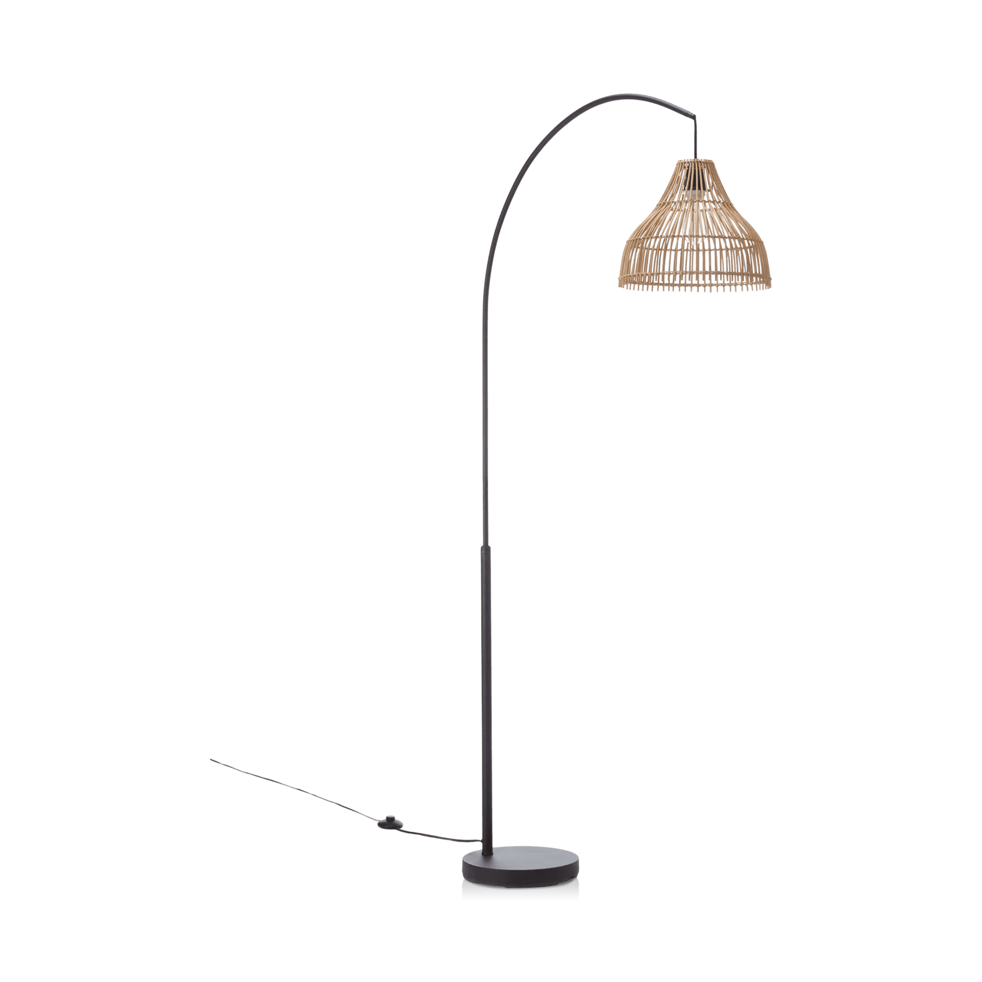 Arched Rattan Floor Lamp