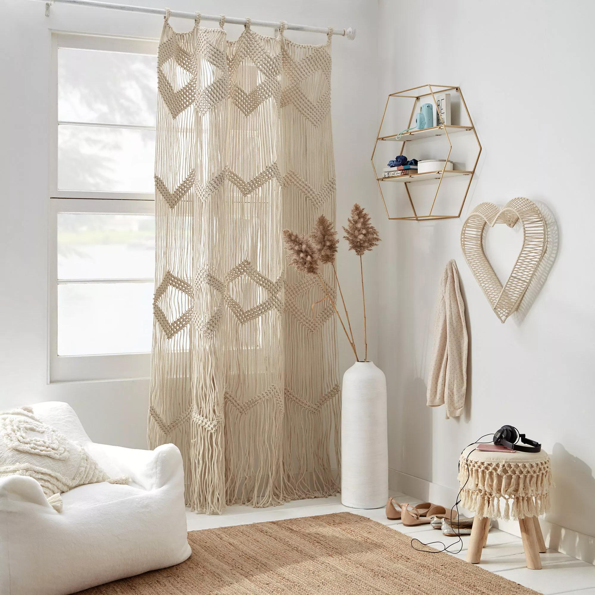 Rideau macramé