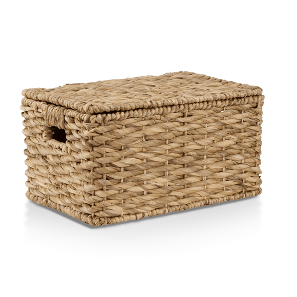 Coffre de rangement en jacinthe d'eau