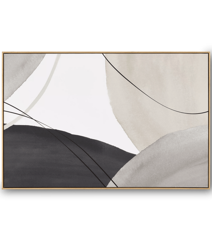 Abstract Linear Art Framed Canvas