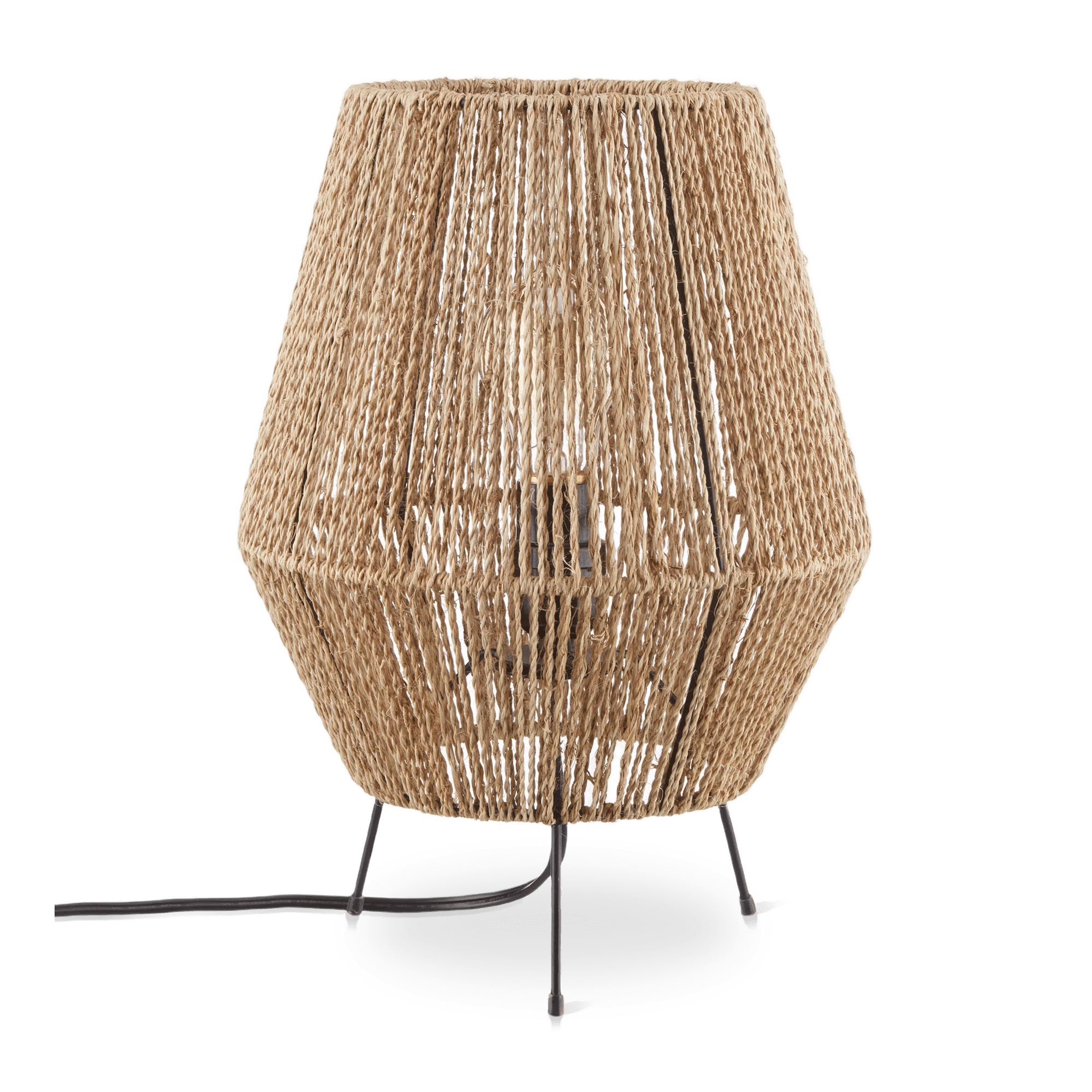Lampe de table en corde de chanvre