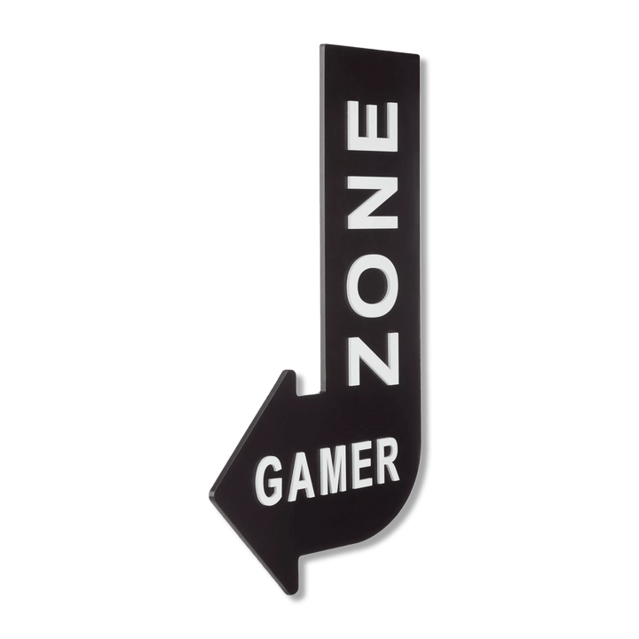 Gamer Zone Black Arrow Wall Art