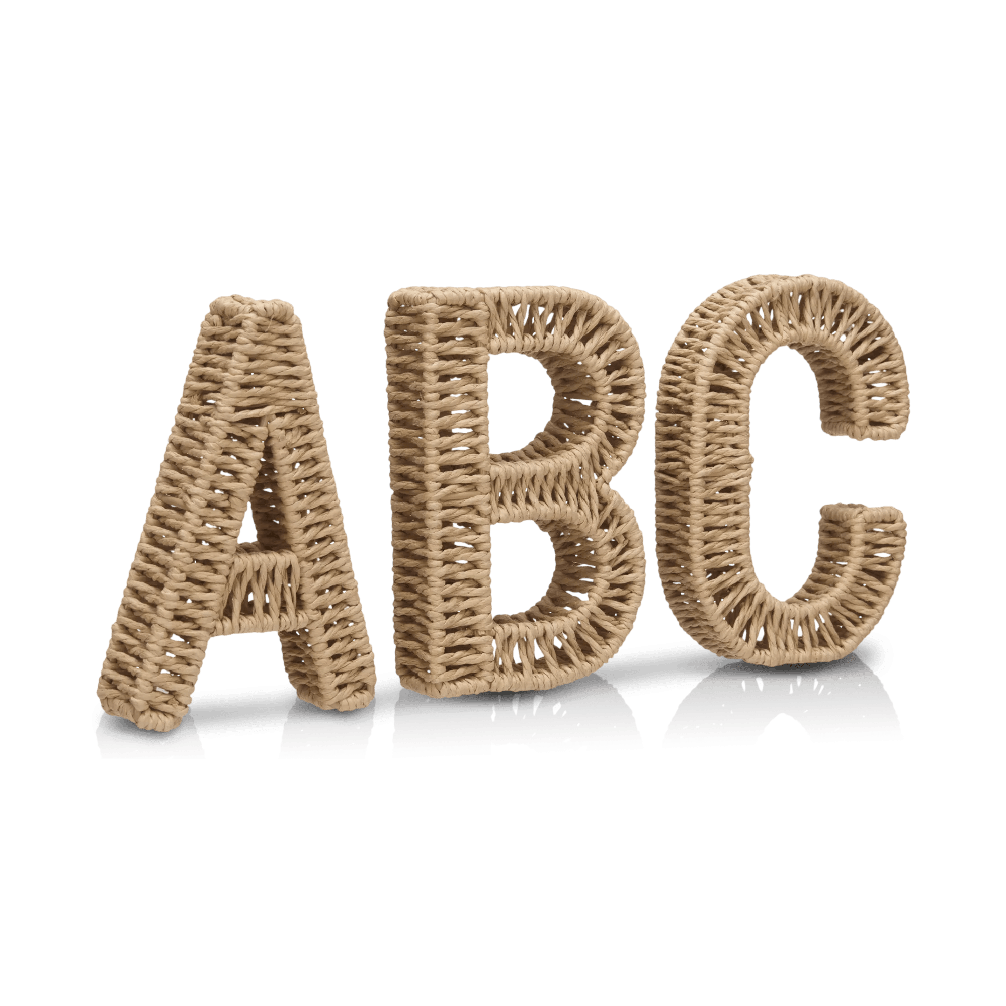 Decorative Rattan ABC Letters