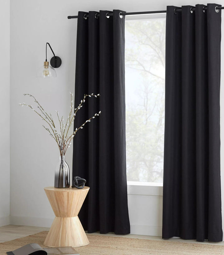 Black Chita Blackout Curtain