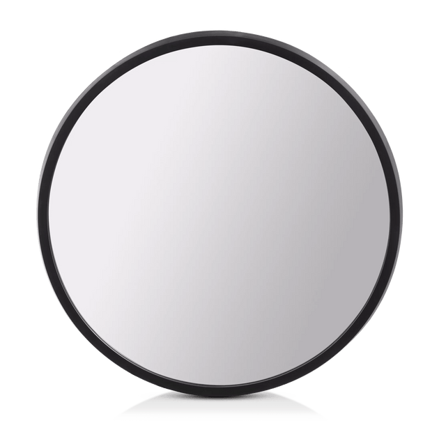 Round Mirror with Black Frame
