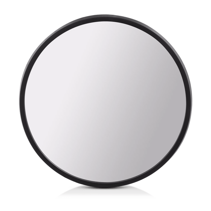 Round Mirror with Black Frame
