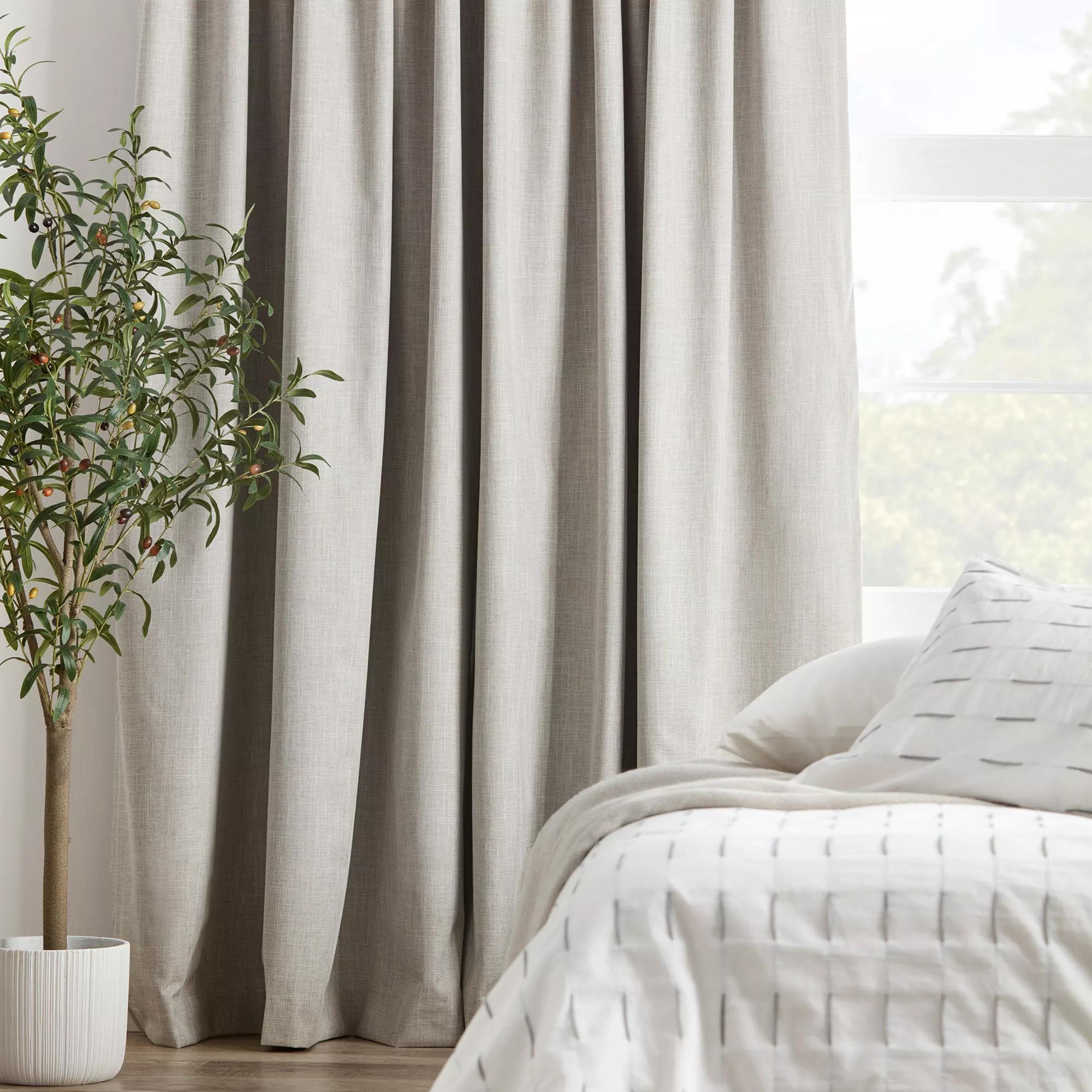 Taupe Chita Back Tab Blackout Curtain – Bouclair
