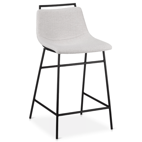 Fabric and Metal Counter Stool