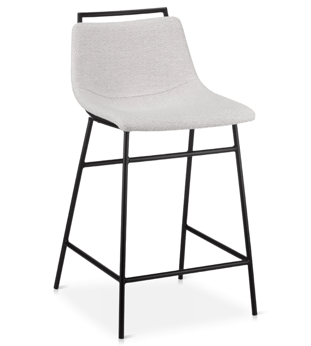 Fabric and Metal Counter Stool