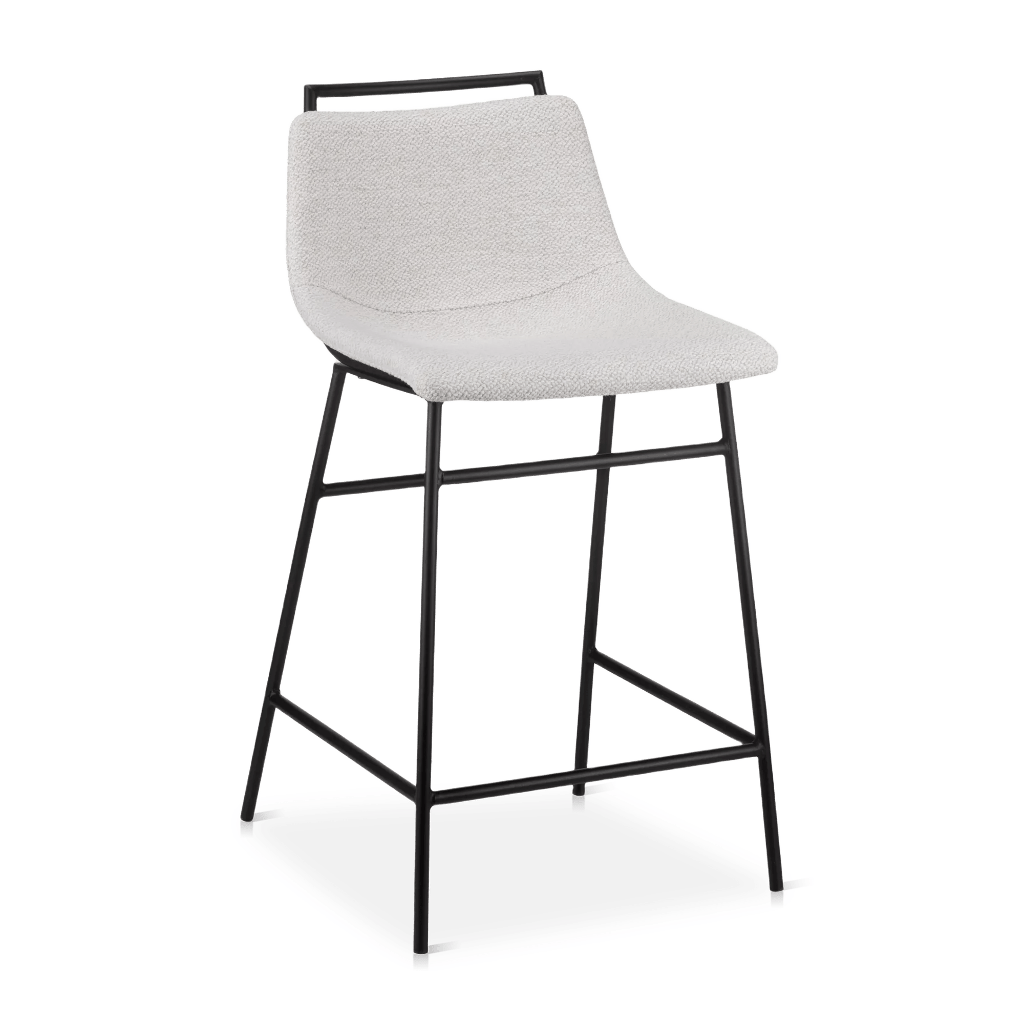 Fabric and Metal Counter Stool