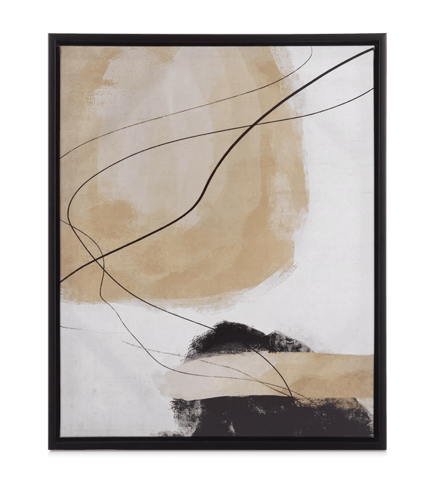 Tableau encadré vagues abstraites