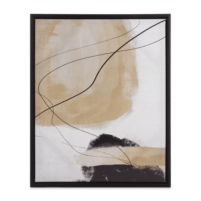 Tableau encadré vagues abstraites