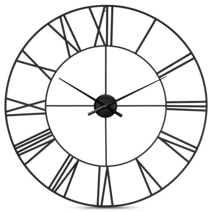Black Metal Wall Clock