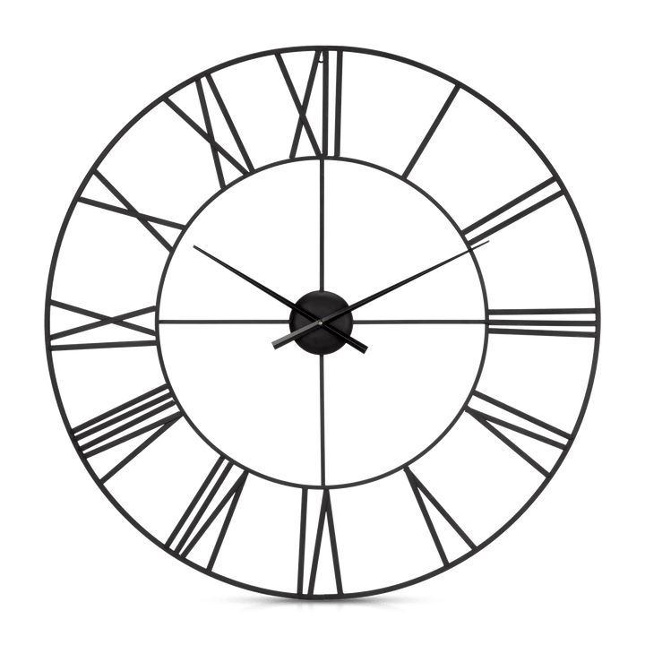 Black Metal Wall Clock