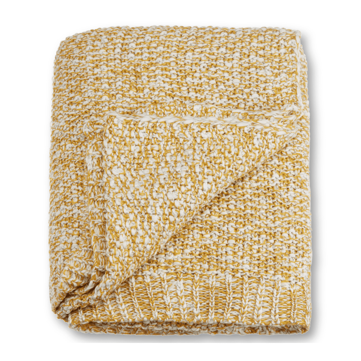 Jeté en tricot Zarya moutarde