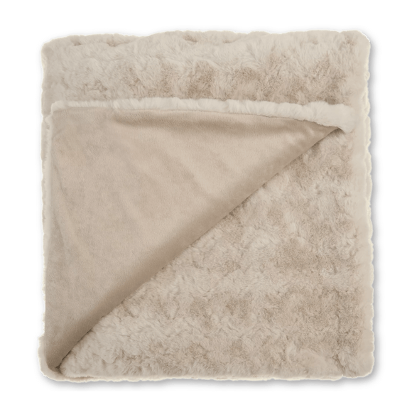 Oatmeal Sheep Faux Fur Throw
