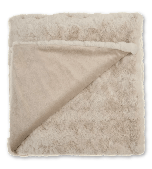 Jeté en fausse fourrure de mouton Avoine