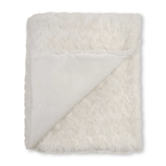 Jeté en fausse fourrure de mouton Blanc