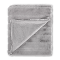 Light Grey Cougar Faux Fur Throw