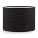 Abat-jour rond en tissu Chita noir