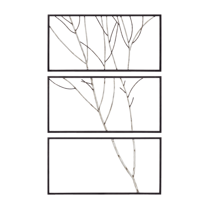 Framed Metal Branches Wall Art
