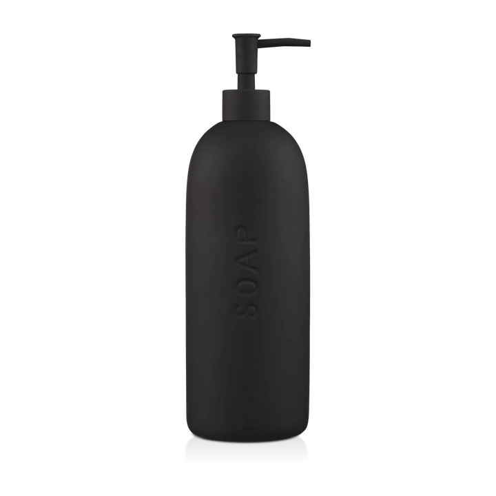 Black Ceramic Soap Engraved Dispenser