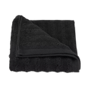 Black Ribbed Hand Towel