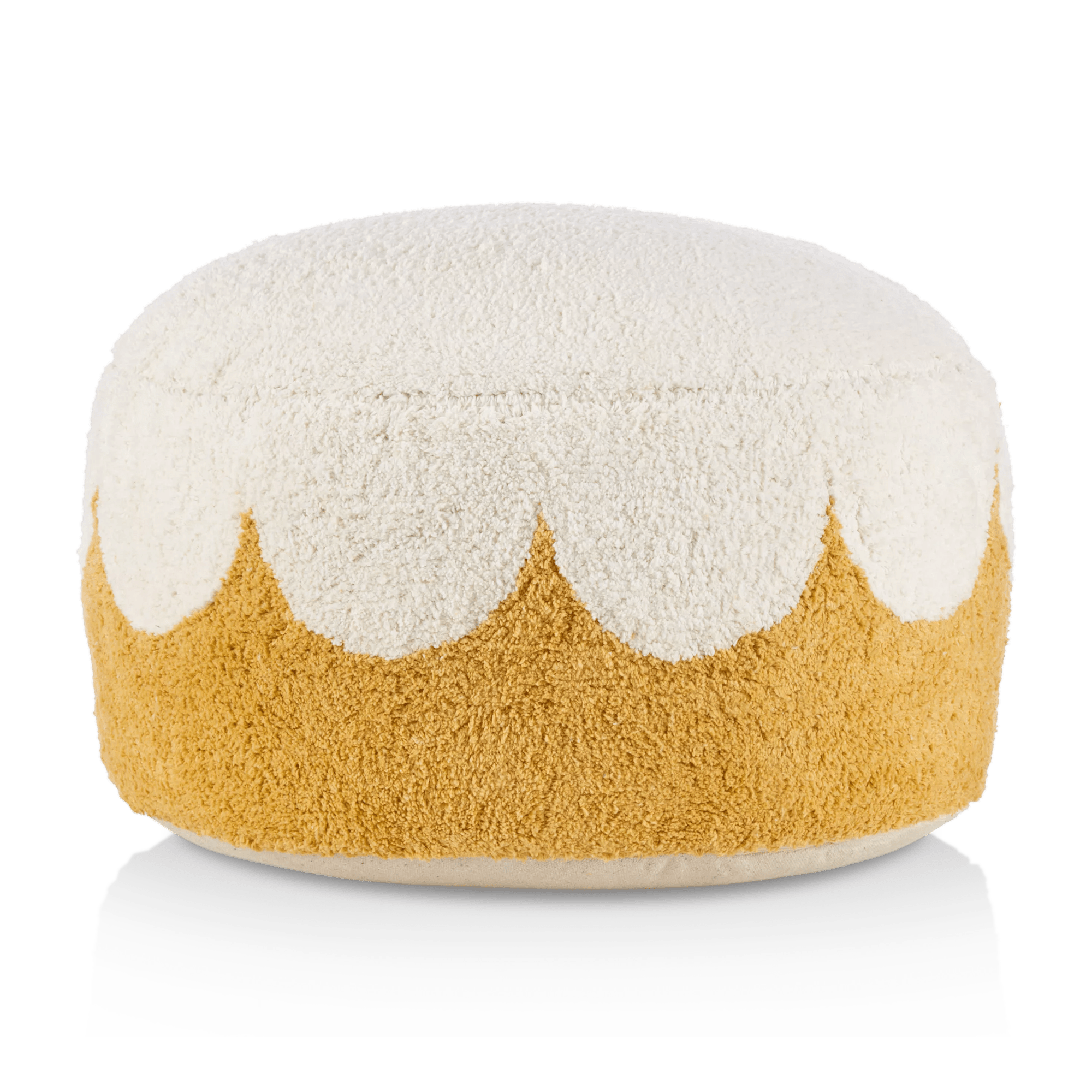 Pouf rond en coton
