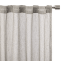 Grey Eneca Back-Tab/Rod-Pocket Curtain