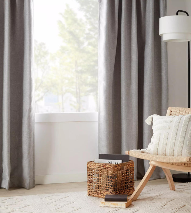 Grey Mullins Blackout Back-Tab Curtain