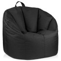 Fauteuil poire en toile Noir