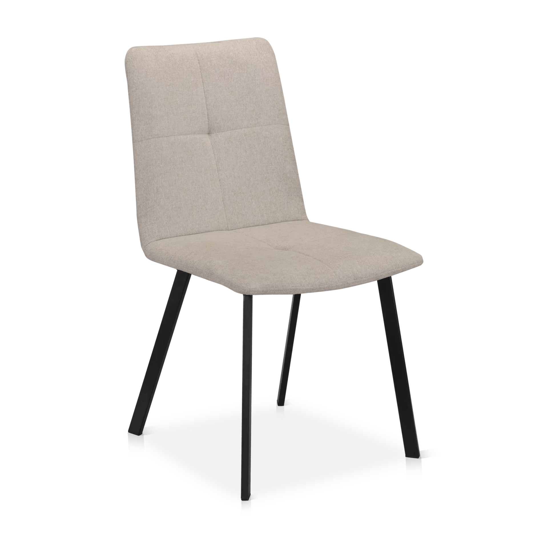 Chaise de salle à manger en tissu et en métal