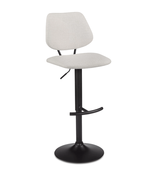 Tabouret de comptoir ajustable en tissu et métal