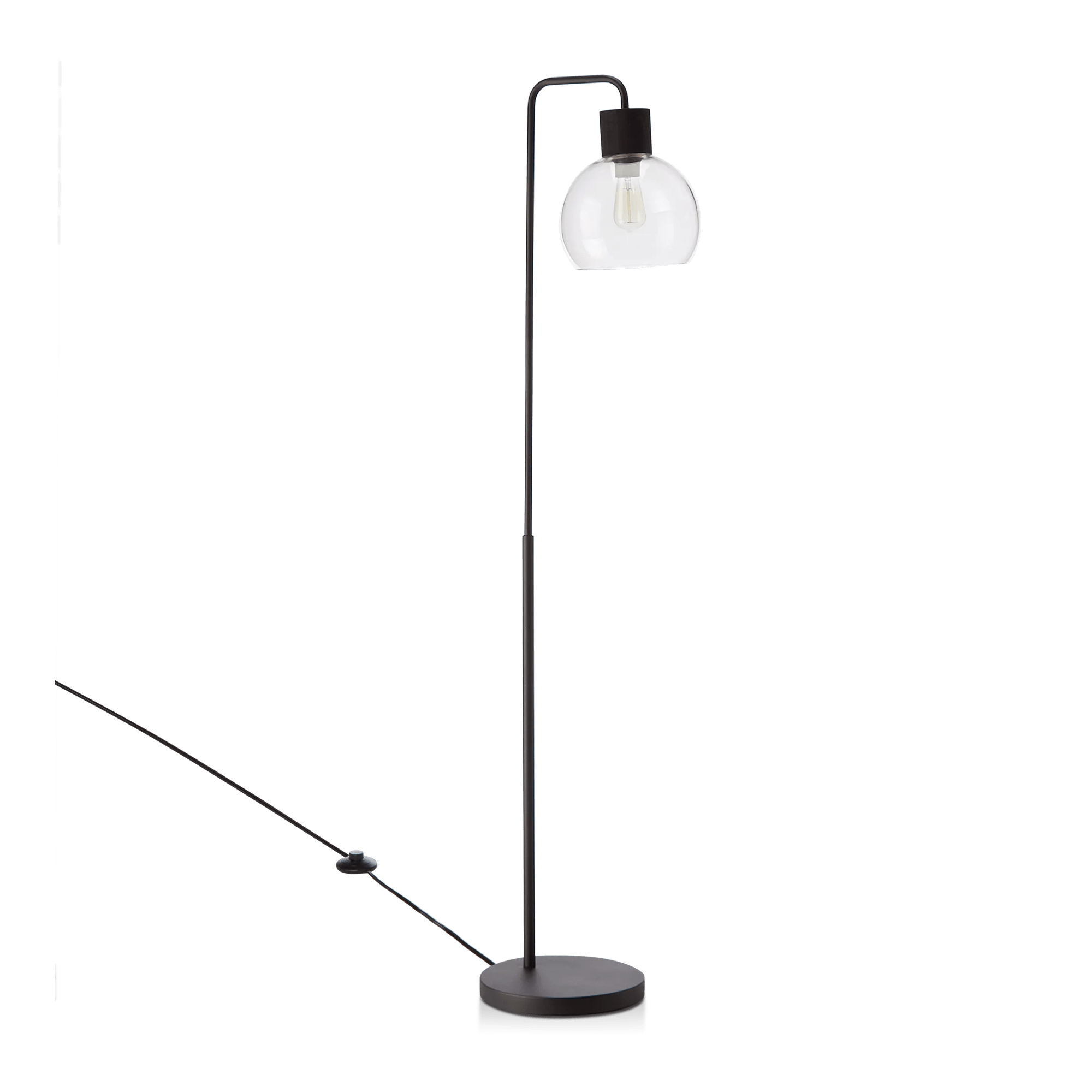 Metal and Glass Floor Lamp