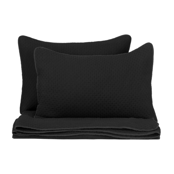 Black Nash Collection - 3-Piece Coverlet Set
